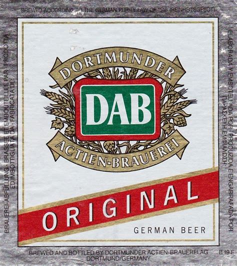 It began life at the struck brewery in the industrial city of dortmund, which was turned into. DAB Original, Dortmunder/Helles 5,0% ABV (Dortmunder ...