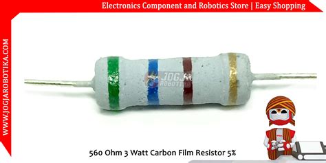 Jual 560 Ohm 3 Watt Carbon Film Resistor