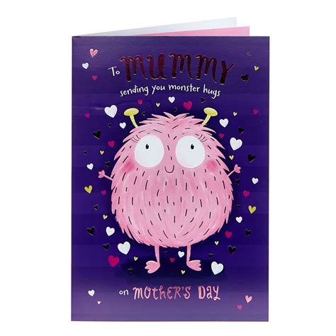 Buy Mother S Day Card Mummy Monster Hugs For Gbp 1 29 Card Factory Uk
