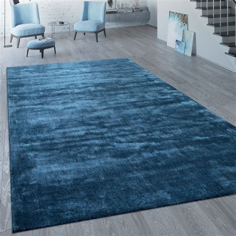 Ob kleiner läufer oder großer raumfüllender teppich, moderne teppiche von heute gibt es in allen formaten, sodass die ganze. Kurzflor Teppich Unifarben Blau | Teppich.de