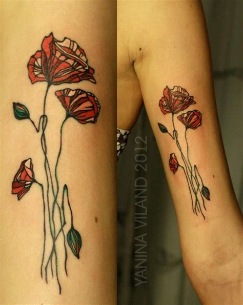 Loading Stained Glass Tattoo Poppies Tattoo Nouveau Tattoo