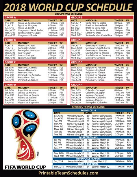 World Cup Schedule Printable Free Fifa World Cup Qatar 2022™