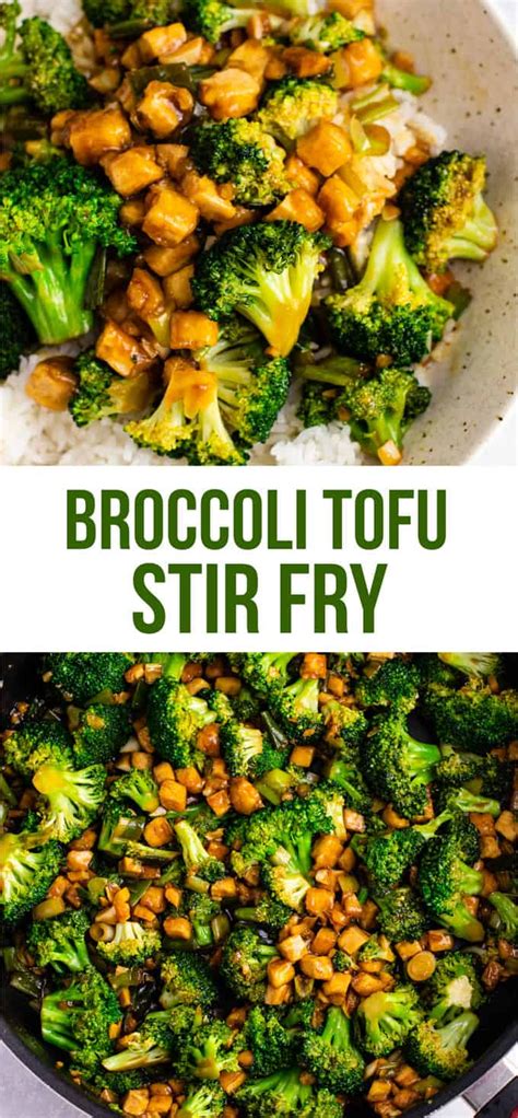 This vegan tofu stir fry is made with sautéd broccoli and peppers and mixed with a ginger peanut sauce for a. Broccoil tofu stir fry - so easy and tastes amazing! # ...