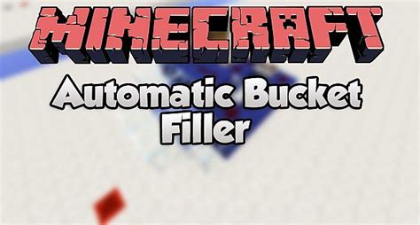 Automatic Simple Bucket Filler Tutorial Included Minecraft Map