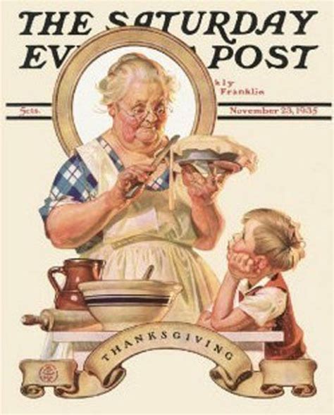 Scarlet quince has started adding some very beloved norman rockwell paintings to their cross stitch catalog. Details about Saturday Evening Post Thanksgiving Pie ...