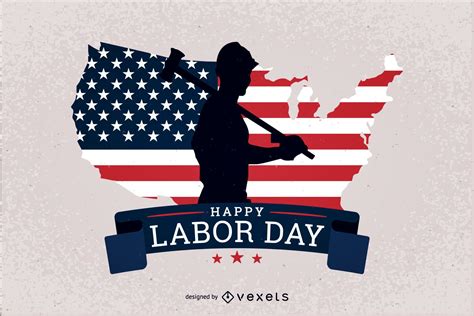 Patriotic Usa Labor Day Design Vector Download