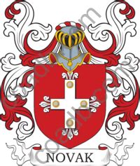 Our extensive library of research material includes: Novak Family Crest, Coat of Arms and Name History