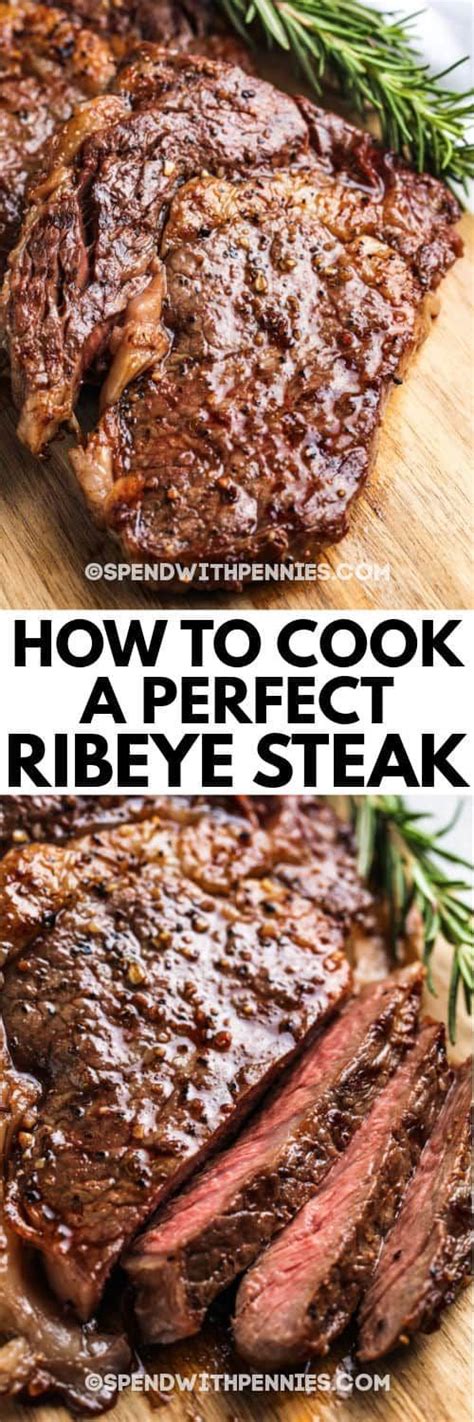 The perfect sear on the outside and juicy on the inside! Tender ribeye steaks cooked to juicy perfection is the best way to enjoy steaks at home! in 2020 ...