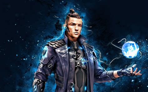 Download wallpapers Cristiano Ronaldo Free Fire, 4k, fan art, 2021 games, Chrono, Free Fire