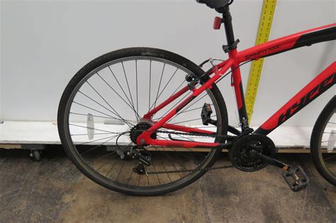 Hyper Spin Fit 700c Black Red Mens Hybrid Mountain Road Bike Oahu