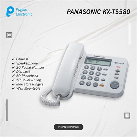 Jual Pesawat Telepon Kabel Panasonic Kx Ts580 Telephone Kantor Rumah