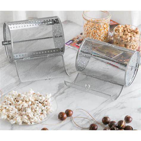 Stainless Steel Grill Oven Roaster Tumble Peanut Beans Basket Bbq