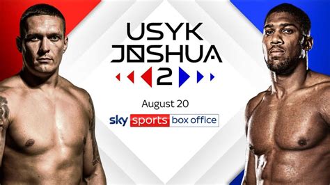 Usyk Vs Joshua 2 Ppv Price Rise Rivals Usa As Pattern Emerges World