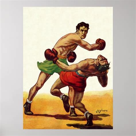 Vintage Sports Boxers Boxing Fight Print Zazzle