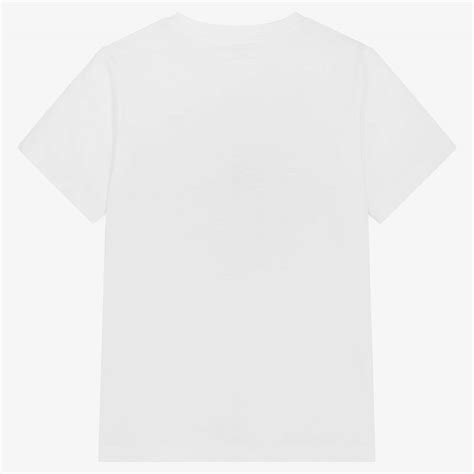 Stella Mccartney Kids Teen Girls White Cotton Logo T Shirt