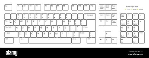 Standard 101 Keys Pc Keyboard Layout In Vector Format Stock Vector Art