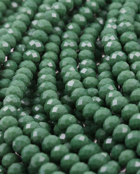 Crystal Faceted Rondelle Beads Opaque 6 X 8 Mm Sold Per Strand Of