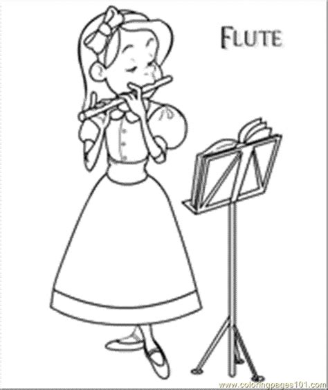 Flute Coloring Pages Coloring Home