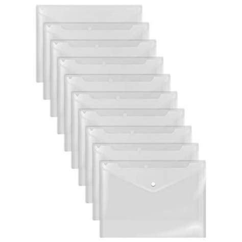 Clear Reusable Plastic Envelopes With Snap Closure Plastic Document