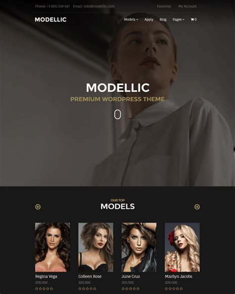 5 Of The Best Wordpress Themes For Models And Modelling Agencies Down
