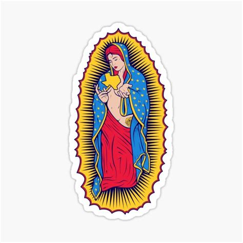 Lady Of Guadalupe Texas Pinup Girl Virgin Mary Texan Illustration