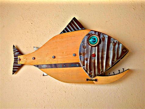 Fish Art Wall Art Sculpture Handmade Steampunk Art Decor Fishing