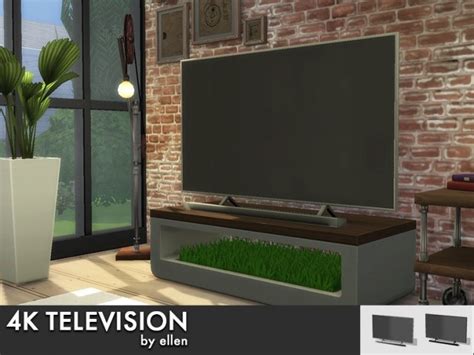 4k Television With And Without Soundbar At Simobjects By Ellen Sims 4