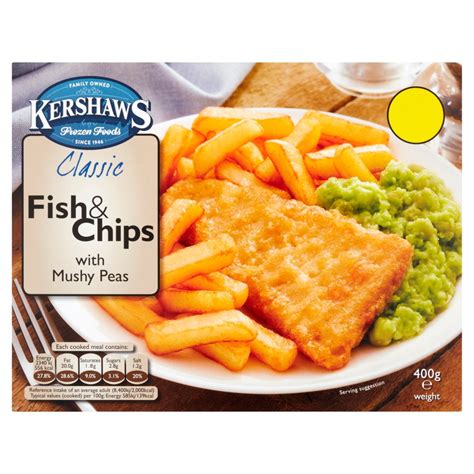 Kershaws Classic Fish And Chips With Mushy Peas 400g Bestway Wholesale