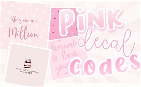 Pink Aesthetic Decal Codes Girly Decal Codes Bonnie Builds Roblox