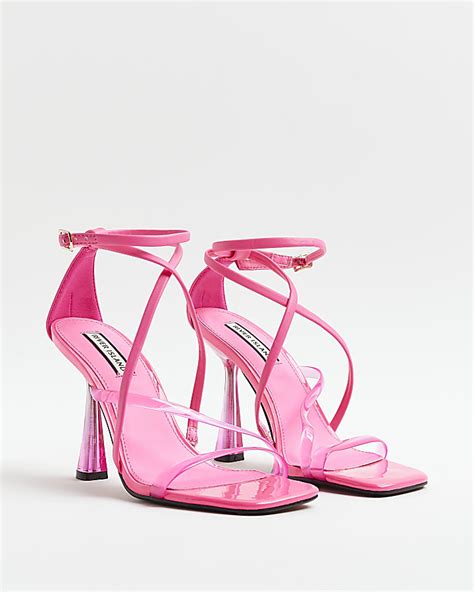 Pink Strappy Heeled Sandal River Island