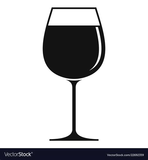Wine Glass Icon Simple Style Royalty Free Vector Image