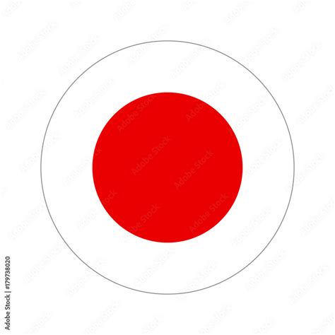 Circular World Flag Japan Stock Vector Adobe Stock