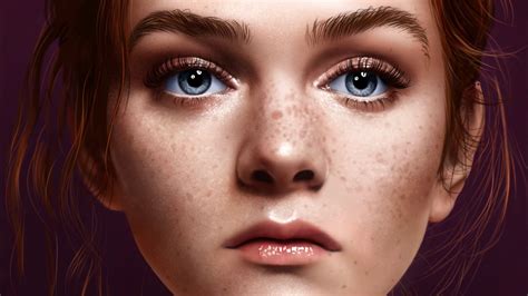 Procreate Digital Portrait Painting Freckle Girl Youtube
