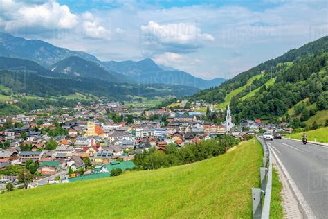 Panoramic View Of Schladming Town Styria Austrian Tyrol Austria