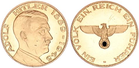 3. Reich Adolf Hitler Medaille Ein Volk, ein Reich, ein Führer 1889