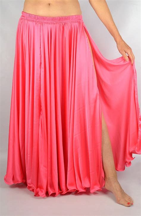 silky satin skirt pink bellydance boutique uk