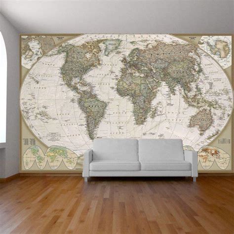 Old World Map Wall Covering Mapa Mural Del Mundo Mapas Murales 8432