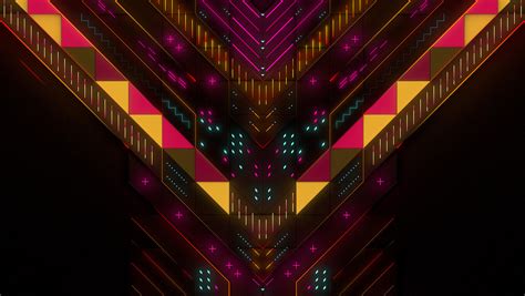 1360x768 Neon Abstract Geometry Digital Art Laptop Hd Hd 4k Wallpapers