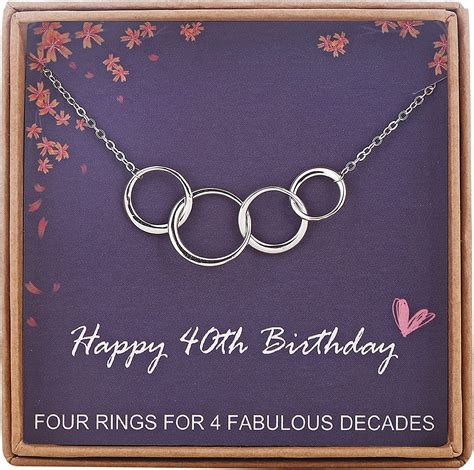 40th Birthday Ts For Women925 Sterling Silver Necklace40th