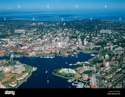 Aerial Of Downtown Victoria Vancouver Island British Columbia Canada