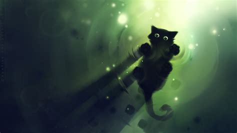 Cat Painting Apofiss Black Cats Wallpaper Coolwallpapersme