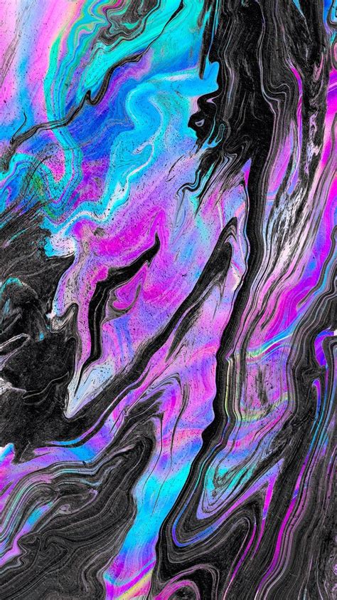 Vibrant Neon Colorful Liquid Mobile Wallpaper Free Image By Aew Pinturas Neon