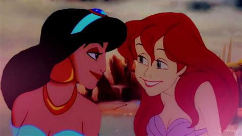 Princess Jasmine And Ariel In Love