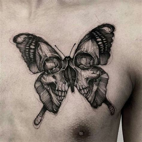 Butterfly Skull Tattoo More Dope Tattoos Pretty Skull Tattoos Skull