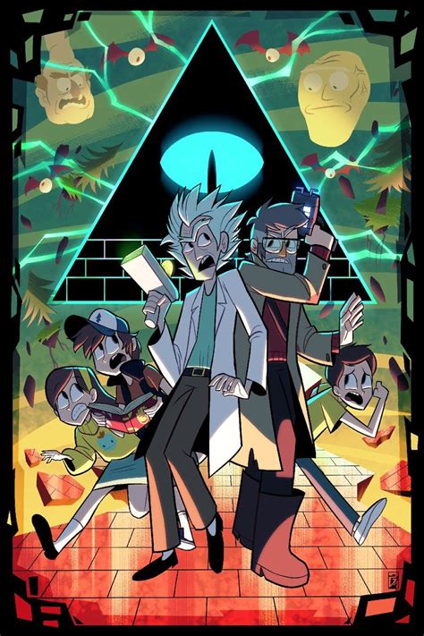 Made This Rick And Morty Gravity Falls Poster 3 Years Agoi Dont