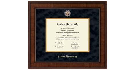 Start date may 7, 2007. Carlow University Presidential Masterpiece Diploma Frame ...