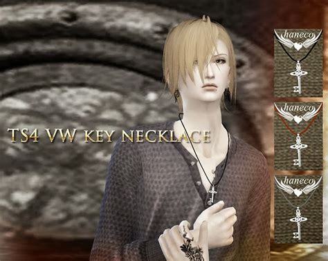 My Sims 4 Blog Key Necklace By Haneco410