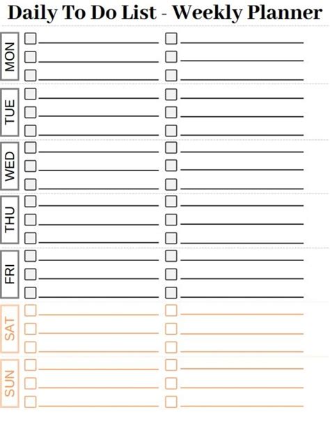 Free Printable To Do List With Checkboxes
