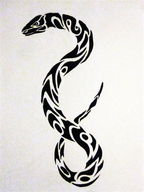 Tribal Snake By Narncolie On Deviantart Snake Tattoo Design Snake