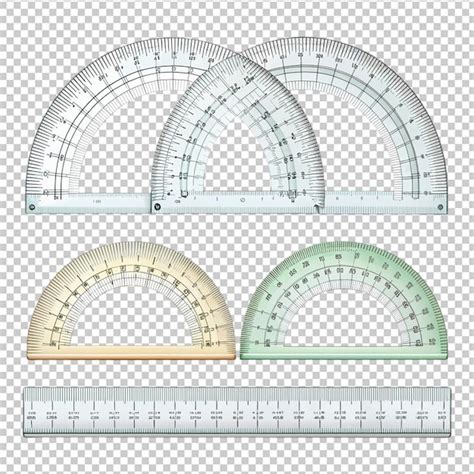 Angles Ensemble D Outils De Mesure Rondes Protracteurs Chelle Degr S Mesure R Gles M Triques